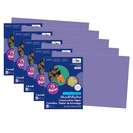 Prang Construction Paper, Violet, 12in. x 18in. Sheets, 250PK P7207